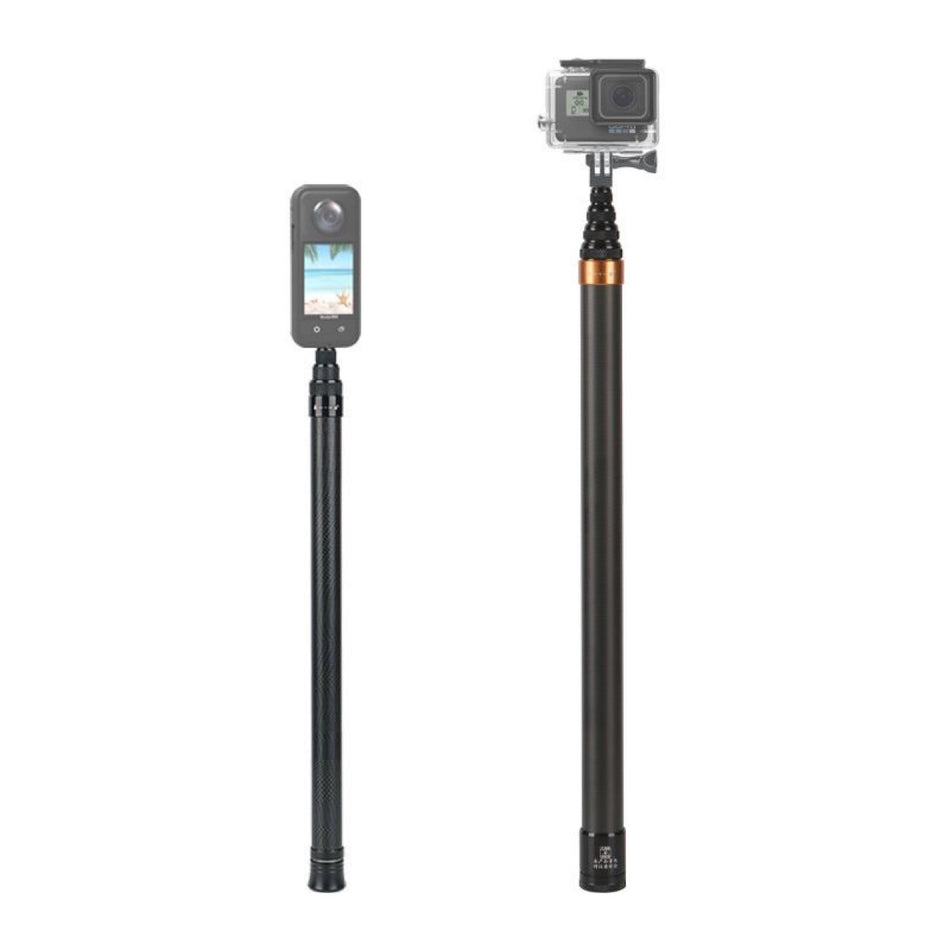 Carbon Fiber Super Long Selfie Stick – Ultra-Light Extendable Monopod for Insta360, GoPro & Cameras