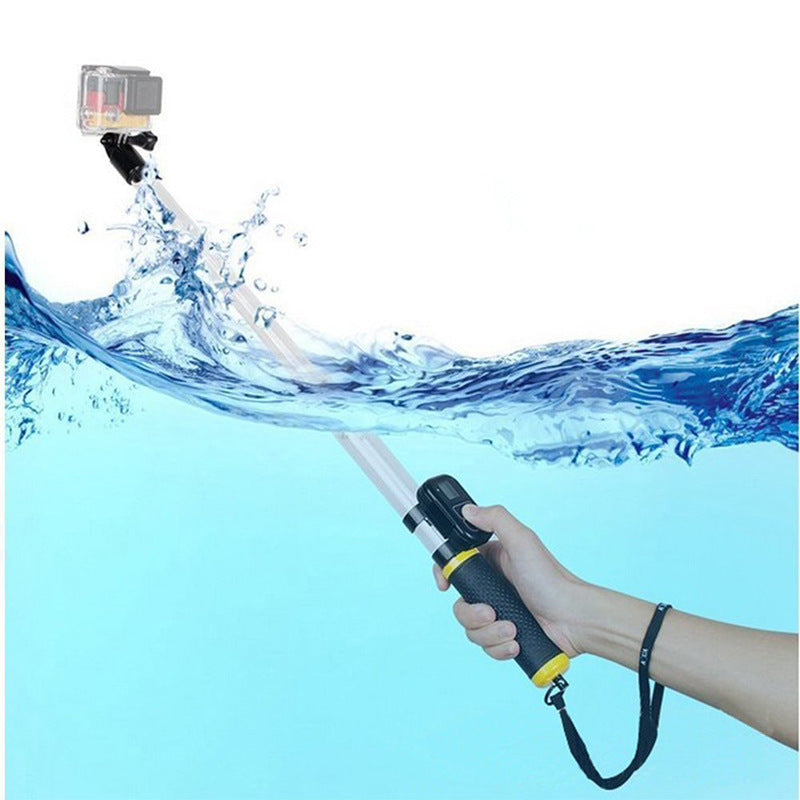 Transparent Underwater Selfie Stick – Extendable Action Camera Pole for Surfing & Diving