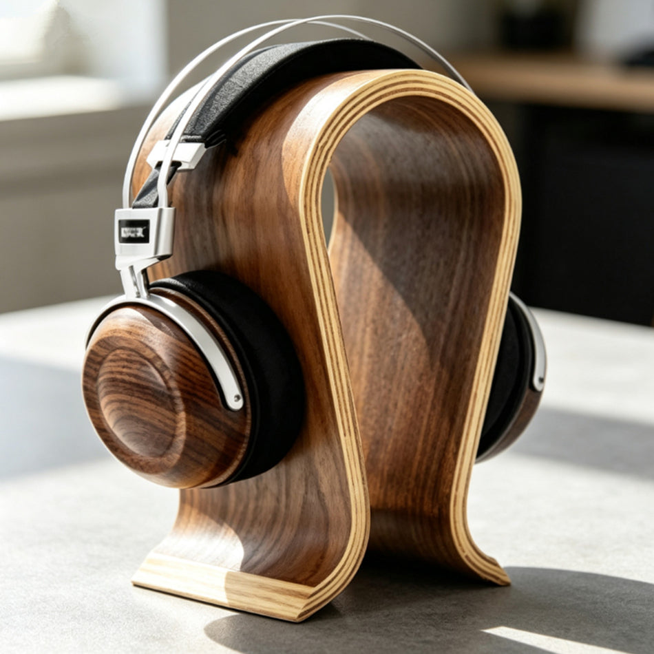 Green Headphone Stand – Desktop Gaming Headset Holder & Display Rack