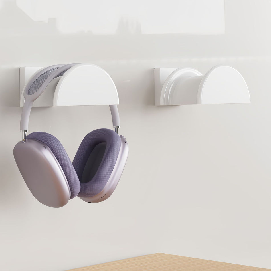 No-Drill Headphone Hook – Adhesive Wall & Under Desk Headset Holder for Home, Office & Dorm