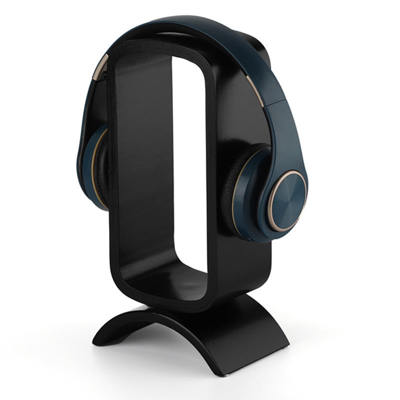 Solid Wood Multi-Function Headphone Stand – Desktop Holder for Headsets, Smartwatch & Travel Accessories