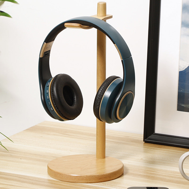 Solid Wood Headphone Stand – Premium Gaming Headset Display & Desktop Storage Holder