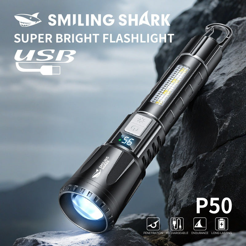 Rechargeable COB LED Work Flashlight – Portable Outdoor Inspection & Emergency Light