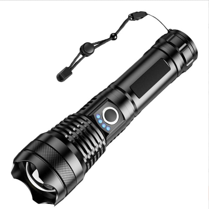 Rechargeable LED Flashlight – Aluminum Alloy Zoom Torch with USB Charging & 5 Lighting Modes