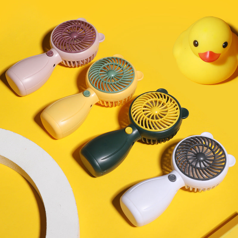 Rechargeable Mini Handheld Fan – Cute Portable USB Personal Cooling Fan with Lanyard