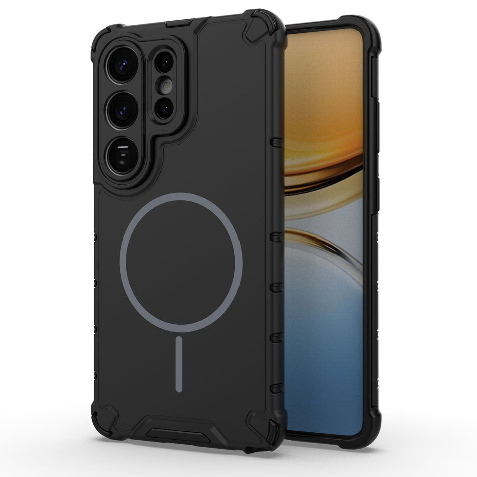 Magnetic Grid Pattern Phone Case for Samsung S26 Ultra