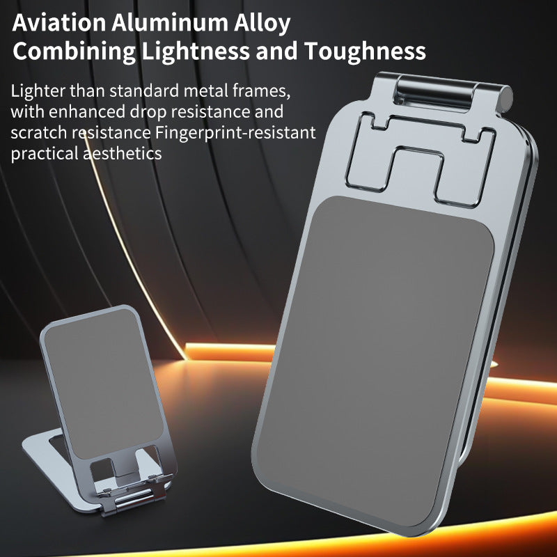Foldable Aluminum Phone Stand Compact Desktop Holder for Smartphones
