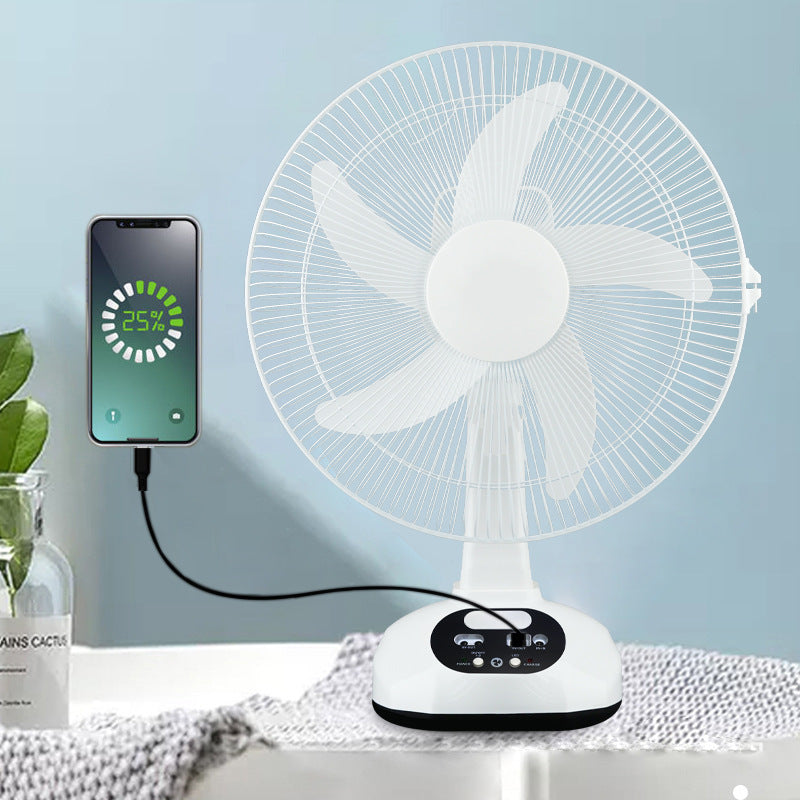 8052T Premium 12-Inch Solar Rechargeable Table Fan Set