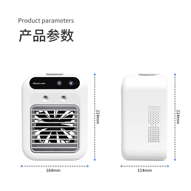 Q8 Premium Desktop Misting Fan Rechargeable Air Cooler