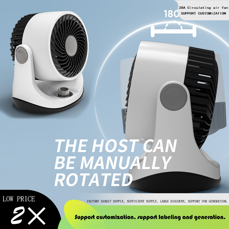 Model 28A 180-Degree Adjustable Air Circulation Desk & Floor Fan