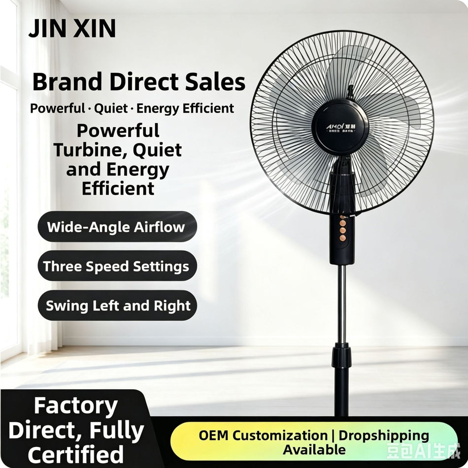 Model 1640 16-Inch 5-Blade Oscillating Pedestal Floor Fan
