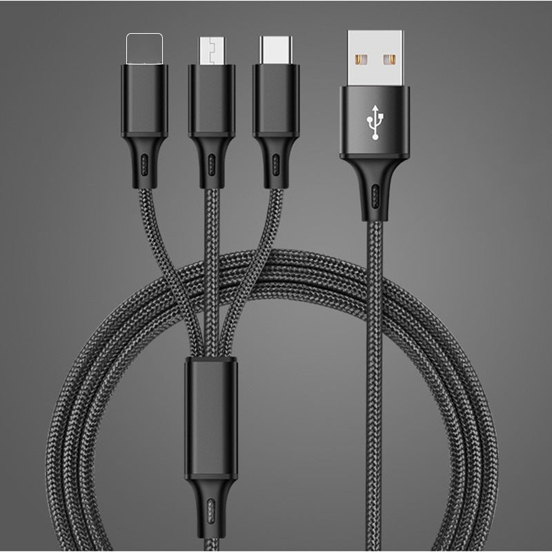 Zhengyong 3-in-1 Fast Charging Cable (1.2m Braided Multi-USB Cord)