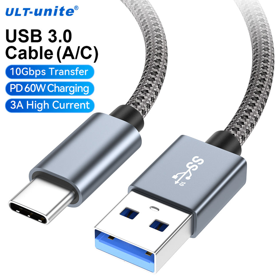 ULT-unite USB 3.0 to Type-C 10Gbps Braided Cable (60W Fast Charging, 1.5m / 2.0m)