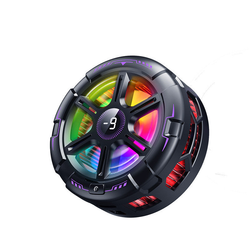K21 2-in-1 Magnetic & Clip-On Semiconductor Phone Cooler (15W Type-C AI Intelligent Temperature Control Silent Radiator with Digital Display for Gaming & Live Streaming in Black)