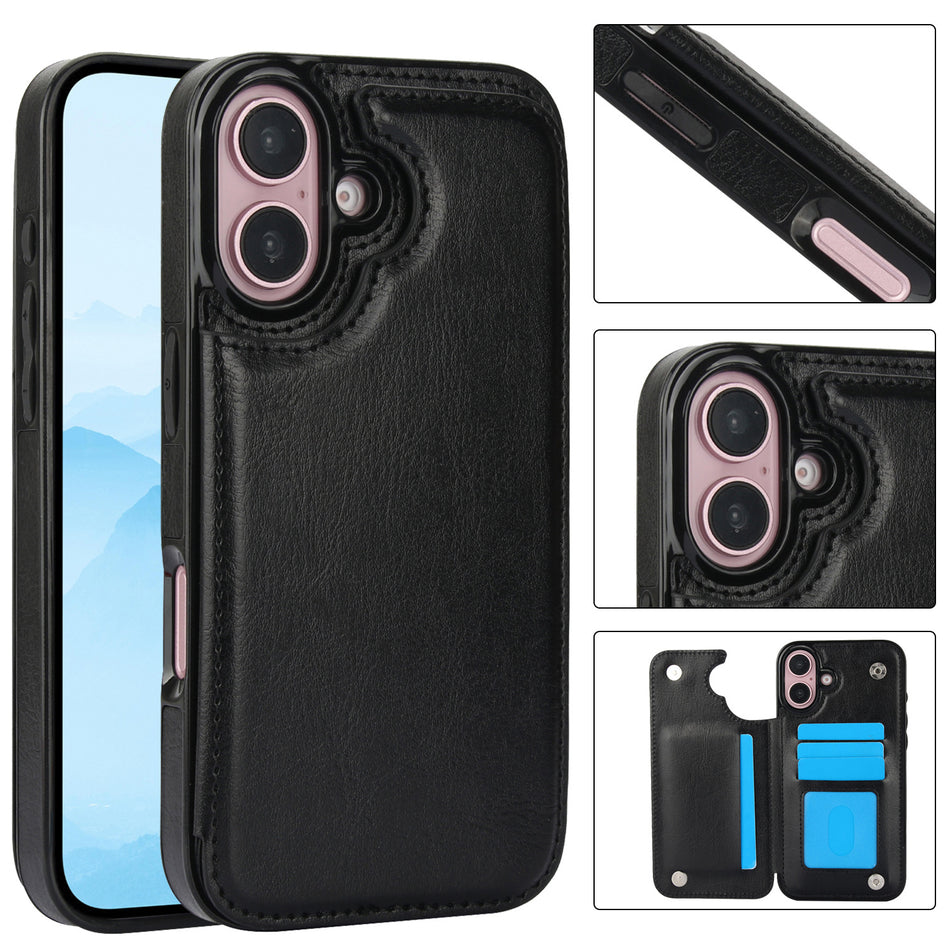 Flip Cover Phone Case with Card Slot for Apple