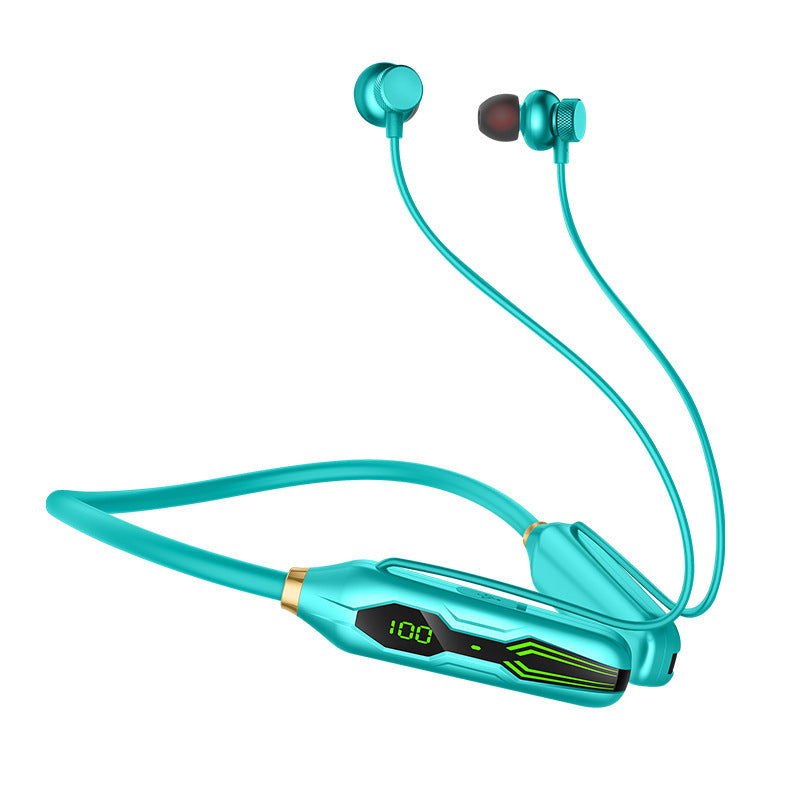 Wireless Neckband Bluetooth Earphones with Digital Display