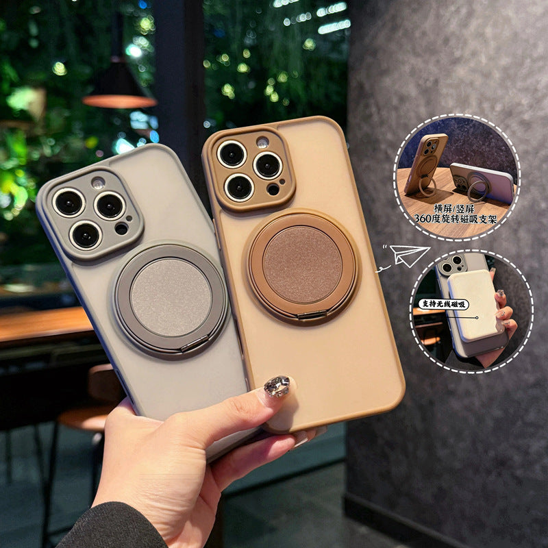 360 Degree Matte Rotating Stand Phone Case for iPhone