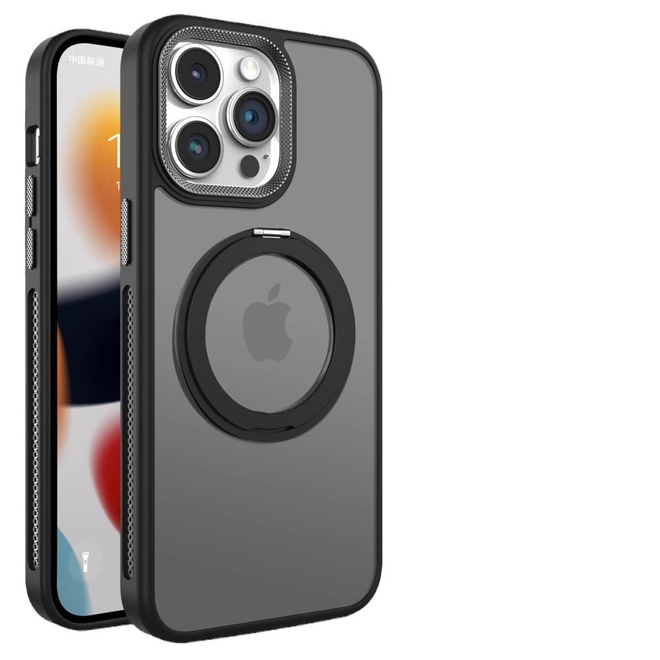 Rotating Magnetic Bracket Frosted Anti-Drop Phone Case