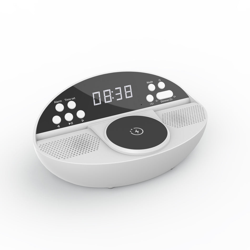 WD-101 Bluetooth Speaker with Wireless Charging & Alarm Clock