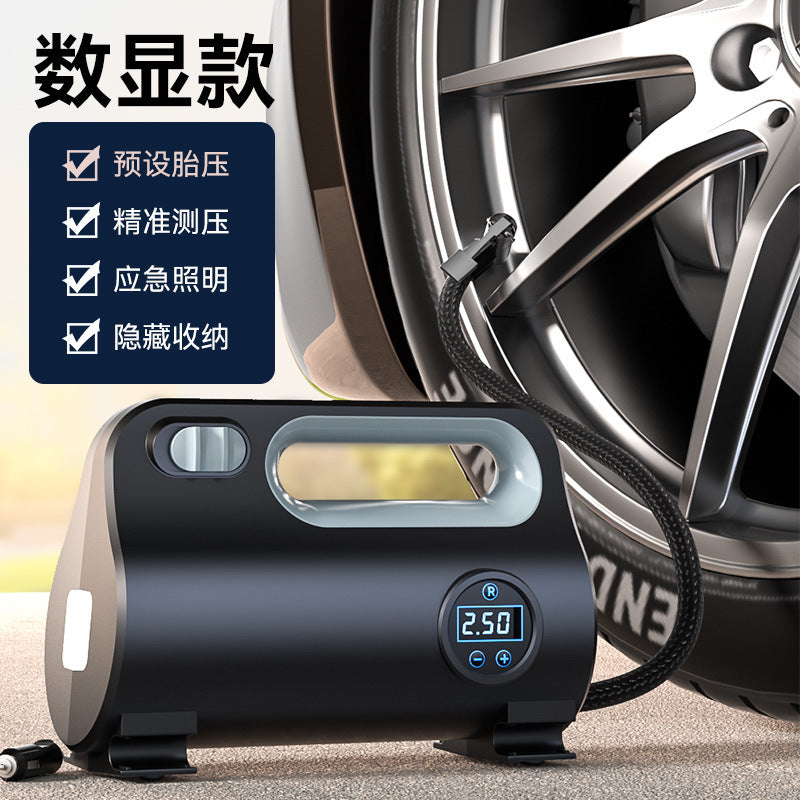 12V Portable Car Tire Inflator Air Compressor Pump