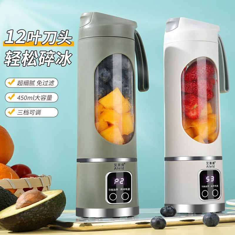 Portable Wireless Electric Juicer Cup with Digital Display (450ml)