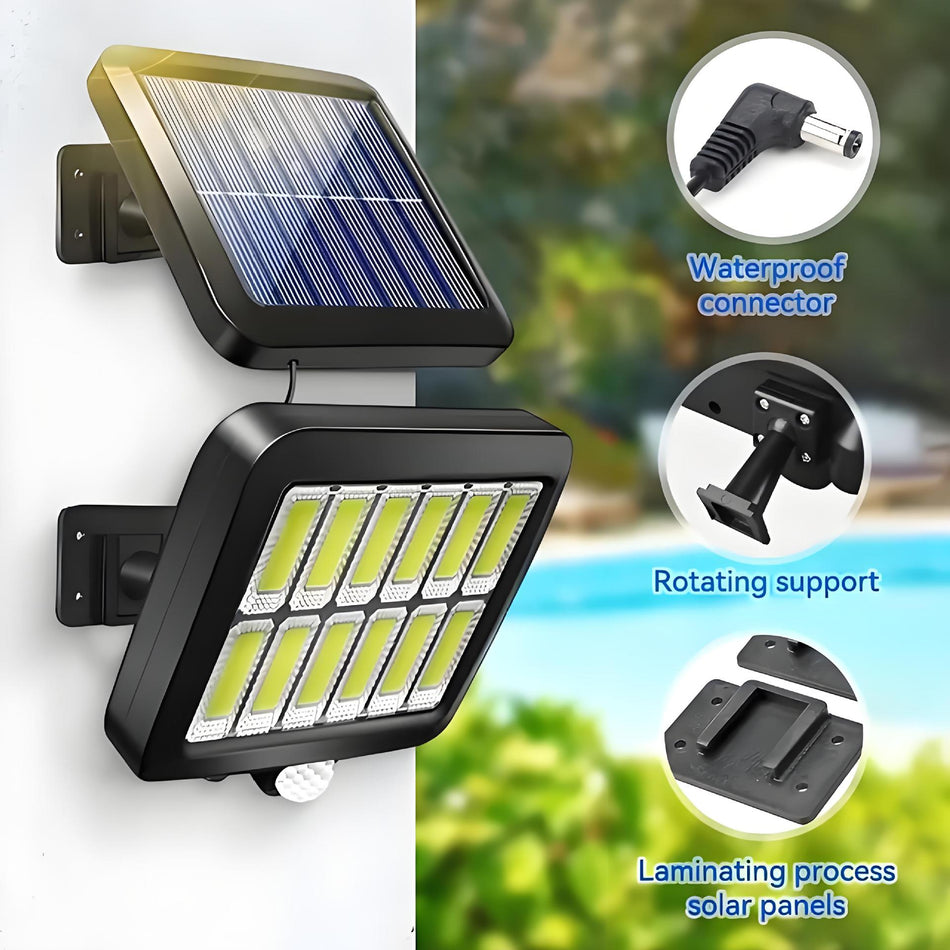 Large Split Solar Outdoor Wall Light