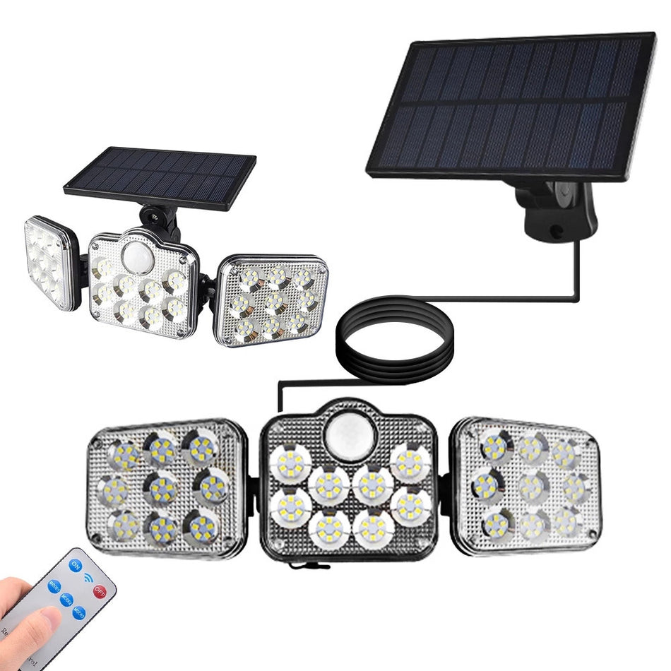 Outdoor Waterproof Solar Motion Sensor Wall Light with Remote Control