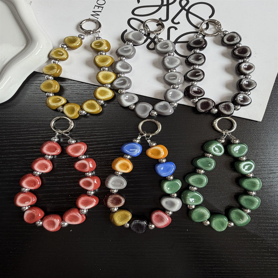 Beaded Mobile Phone Lanyard & Universal Wrist Strap Pendant