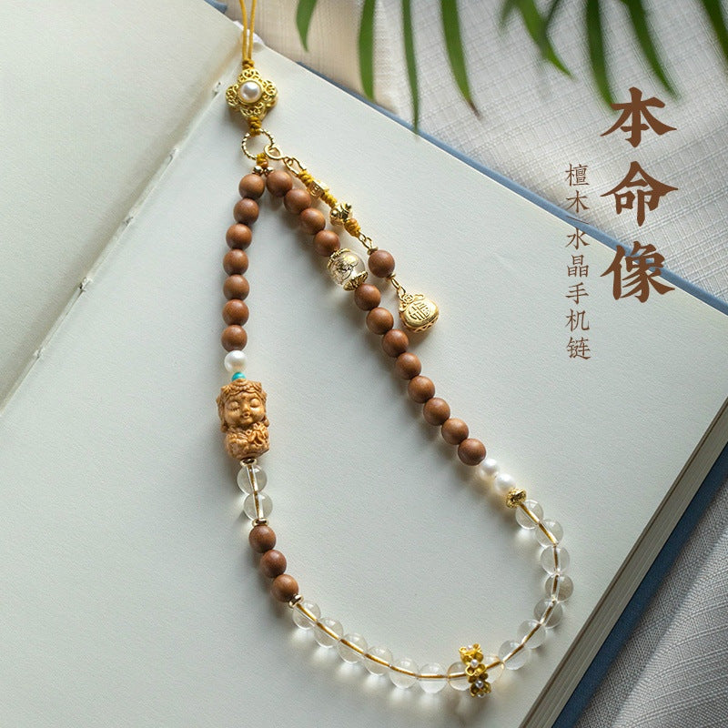 Buddha & Four-Leaf Clover Mobile Phone Lanyard