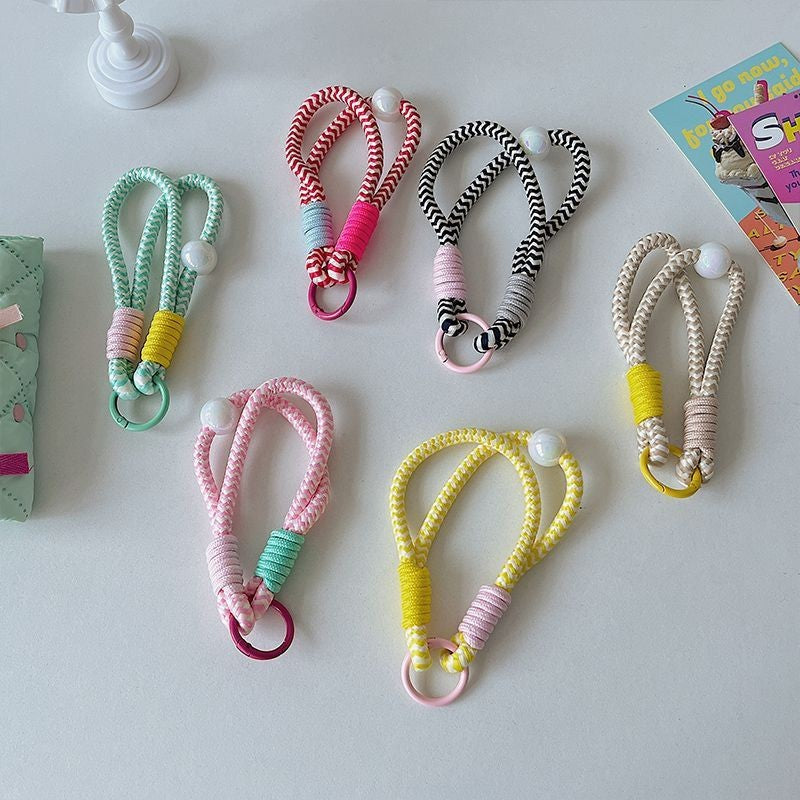 Ins Short Wrist Strap Mobile Phone Lanyard & Portable Bag Keychain