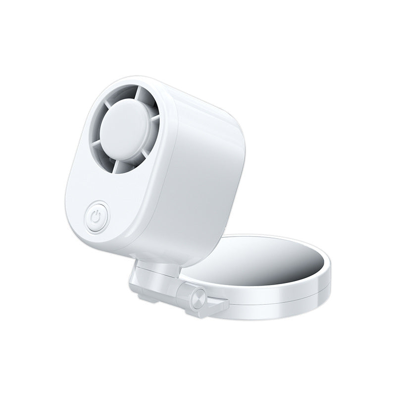 Portable USB Rechargeable Mini Fan with LED Fill Light