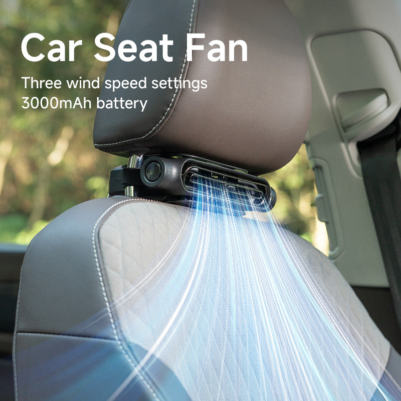 Hidden Car Seat Headrest Cooling Fan