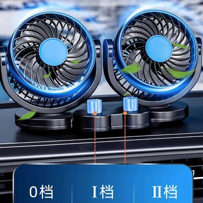 Universal Dual-Head Vehicle Cooling Fan
