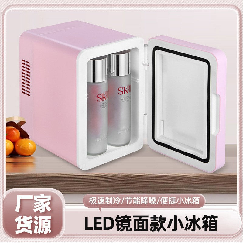 4L Skincare & Beauty Mini Refrigerator with LED Lighted Mirror