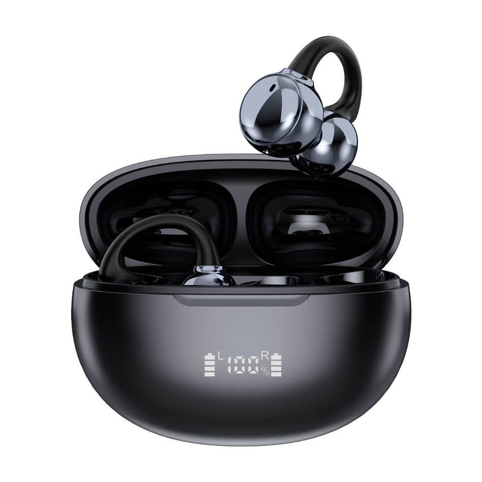S8 Bluetooth Clip-On Wireless Headset with Digital Display