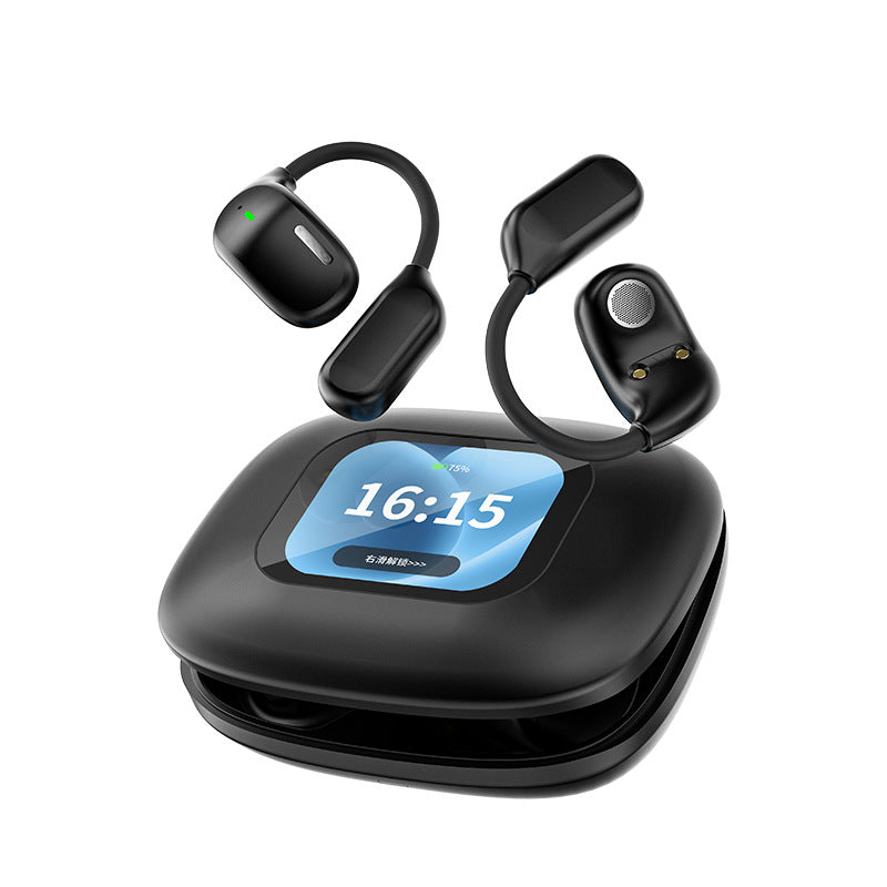 Wireless Ear-Hook Bluetooth Earphones with Color Screen AI Translation