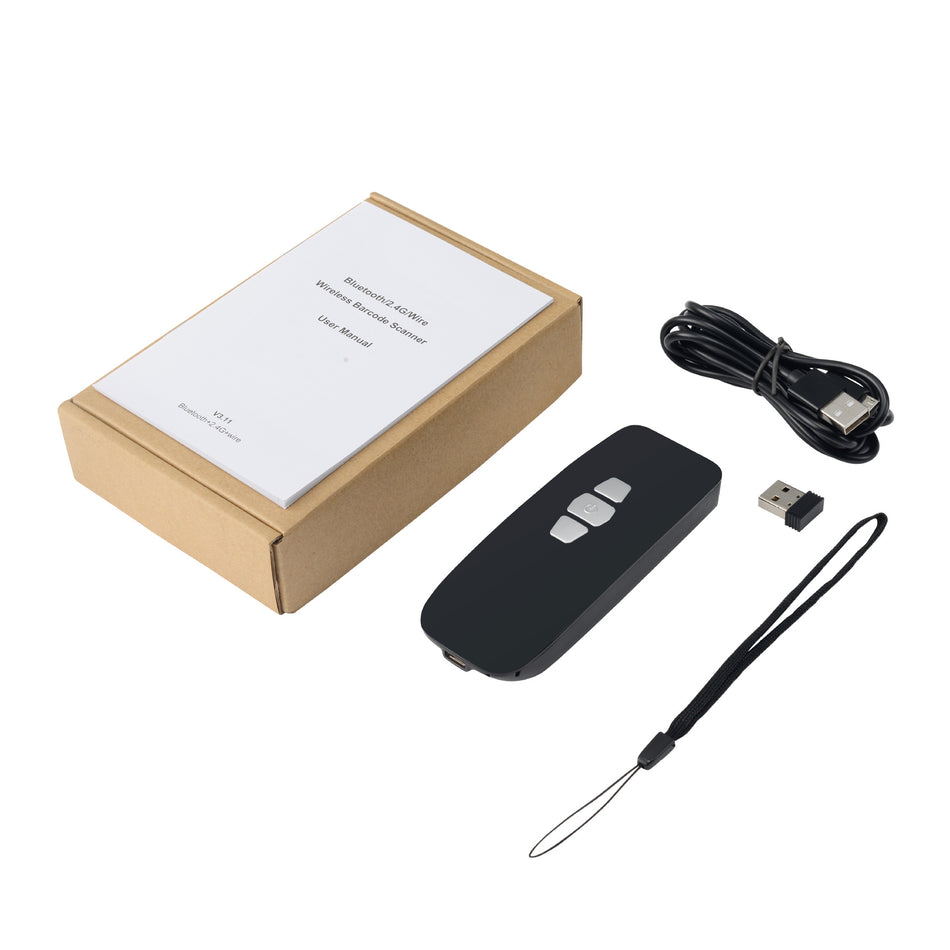 Mini Portable Bluetooth Barcode Scanner with Screen & Storage