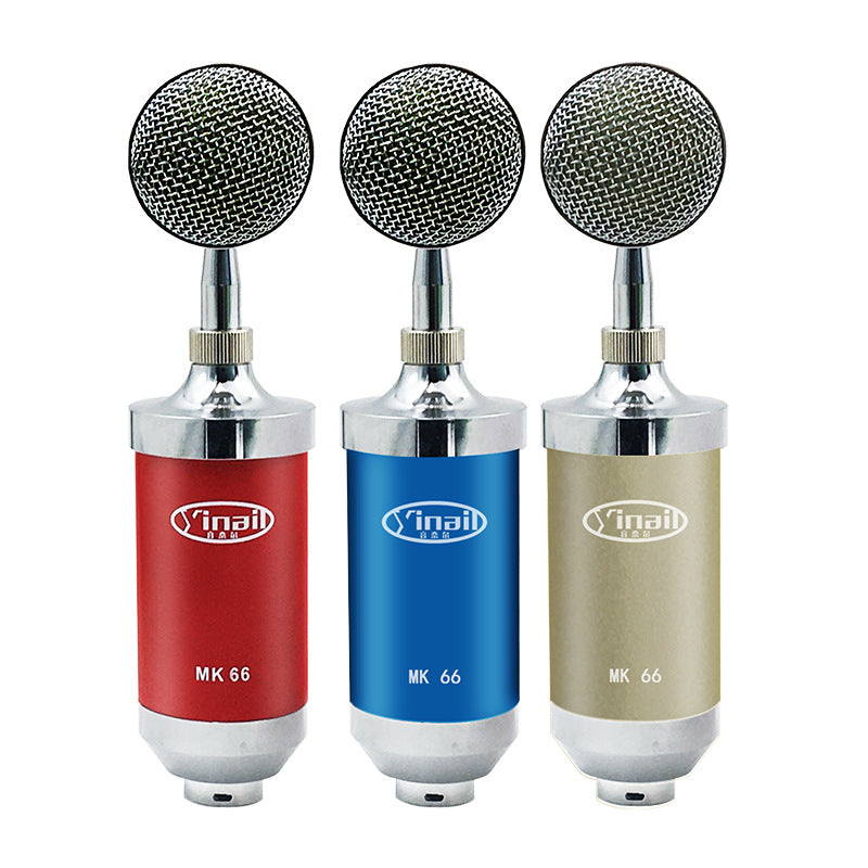 MK88 MK66 Condenser Microphone with Sound Card for Karaoke