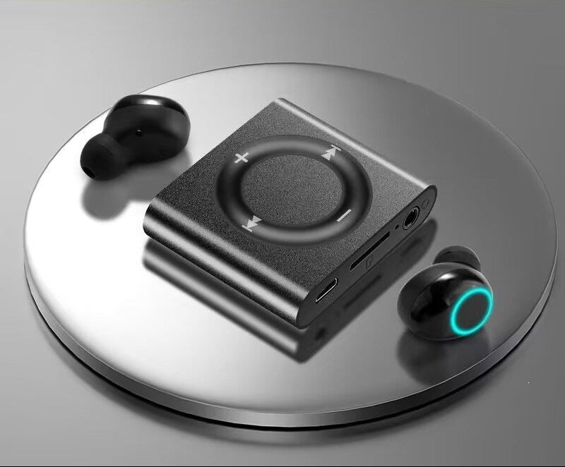 Bluetooth MP3 Music Player with Card Slot and Compact Metal Design