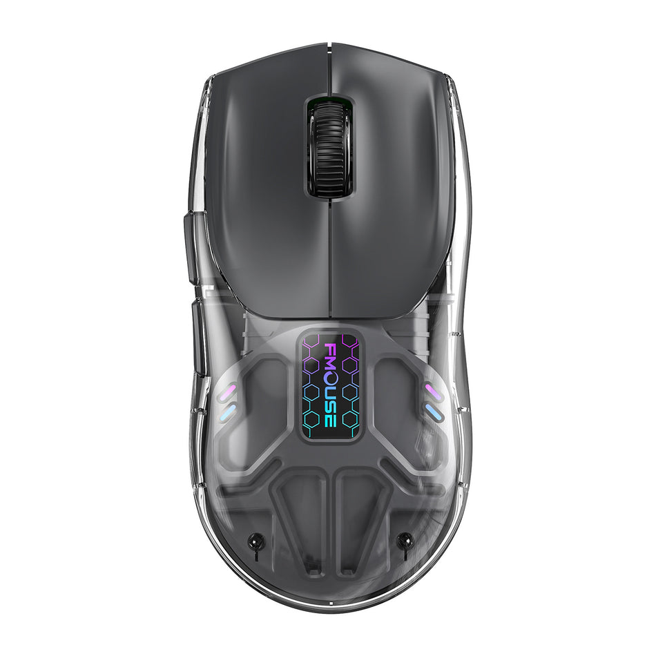 Tiger Cat Transparent Bluetooth Three-Mode Gaming Macro Mouse