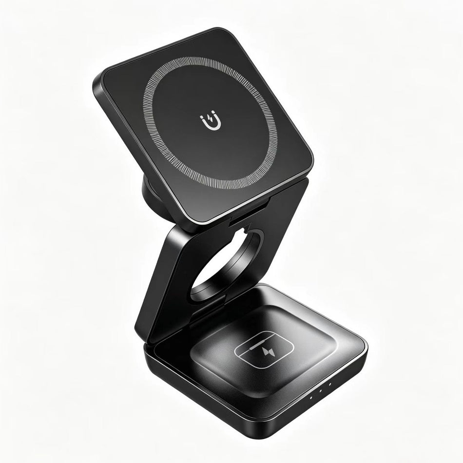 3-in-1 Portable Magnetic Wireless Charger for Apple and Huawei