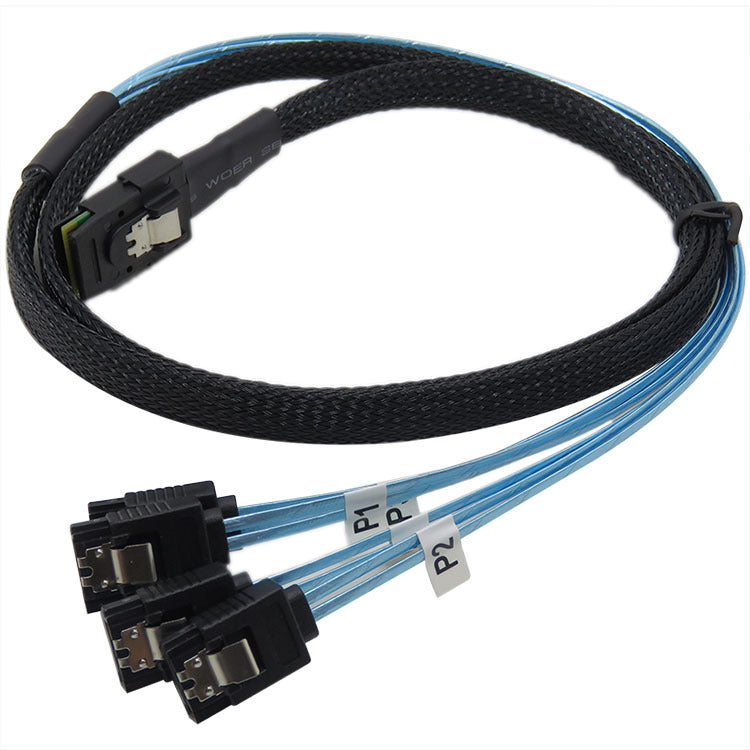 Mini SAS 8087 to 4 SATA 7 Pin Server Data Cable