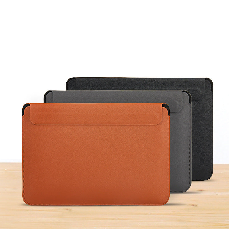 Magnetic PU Leather Laptop Sleeve for MacBook Pro & Air