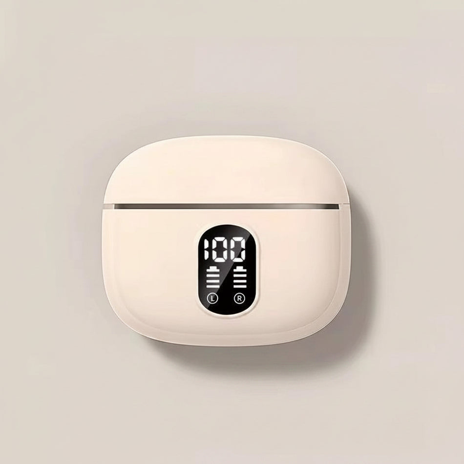 Semi-In-Ear Bluetooth Headphones with Noise Cancellation Display