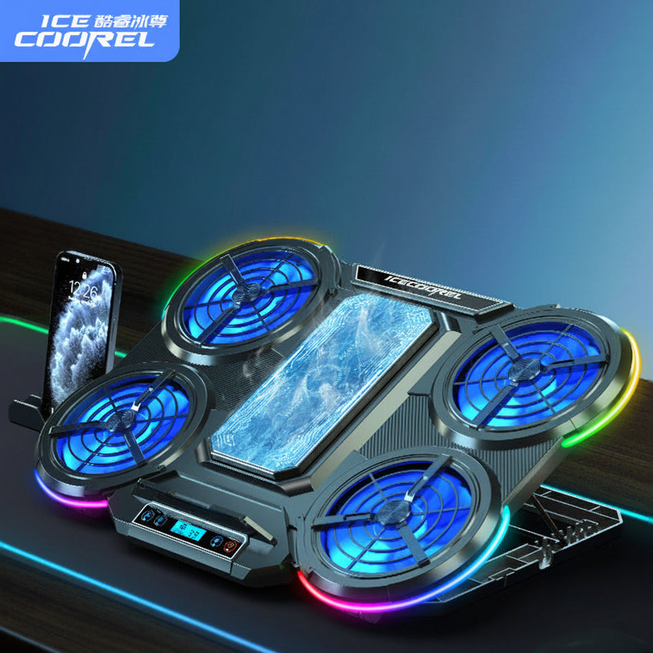 Q Series RGB Semiconductor Laptop Cooler with Silent Cooling Stand