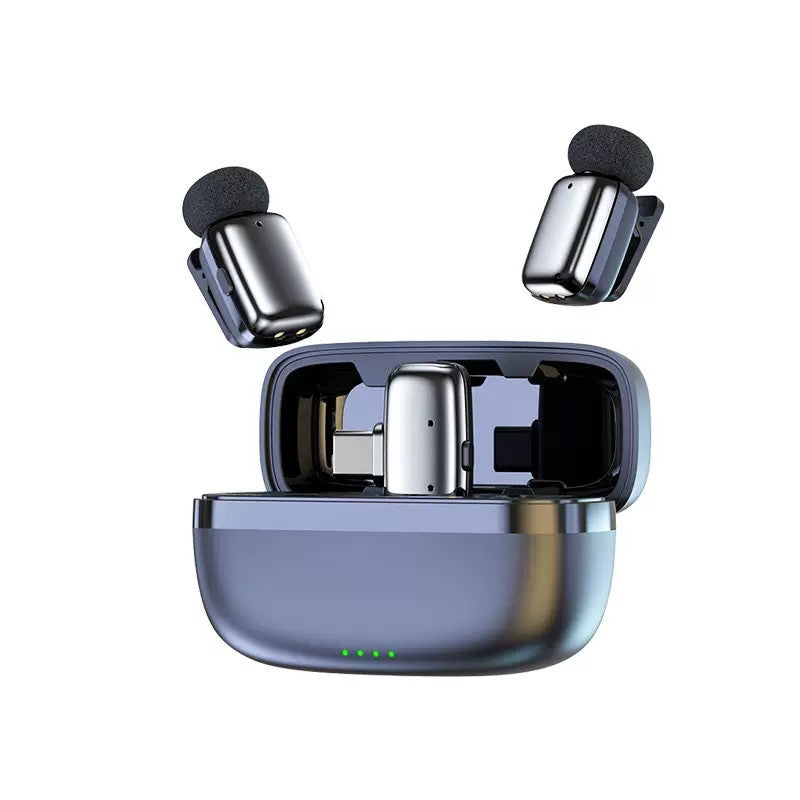 Wireless Mini Lavalier Microphone with Noise Reduction for Phones