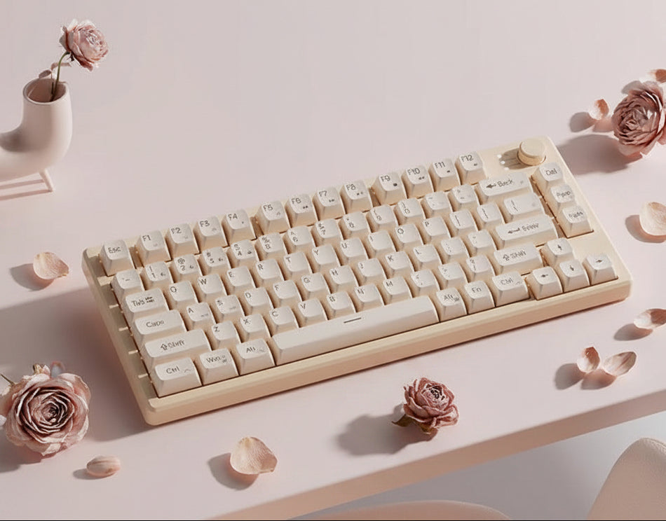 Ultra-Quiet Wired Gaming Keyboard with Mechanical Feel for Office