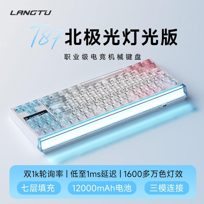 Langtu T87 Tri-Mode Mechanical Keyboard with Hot-Swap and RGB