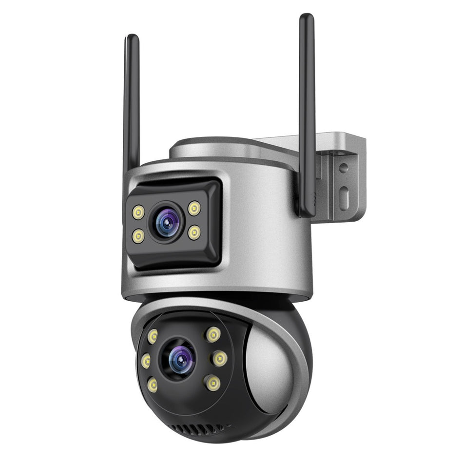 6MP Dual-Screen Surveillance Camera with Gun Ball Linkage