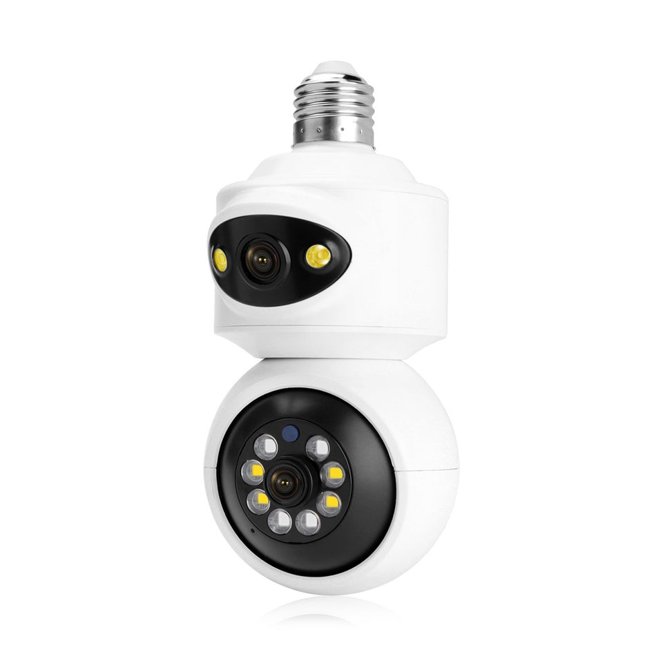 Dual-Screen Light Bulb Camera with HD Full-Color Night Vision